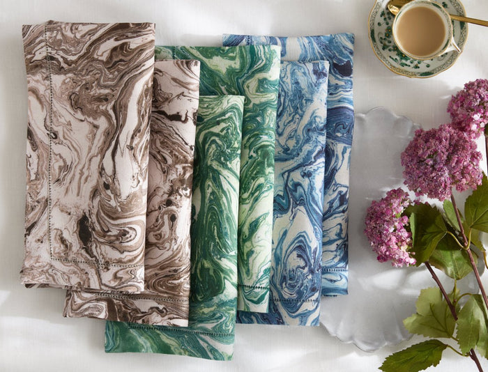 Matouk Schumacher Balthazar Napkins at Fig Linens and Home - Lifestyle View 1