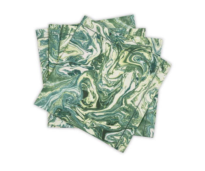 Emerald Green Cloth Napkins - Matouk Schumacher Balthazar Napkins at Fig Linens and Home