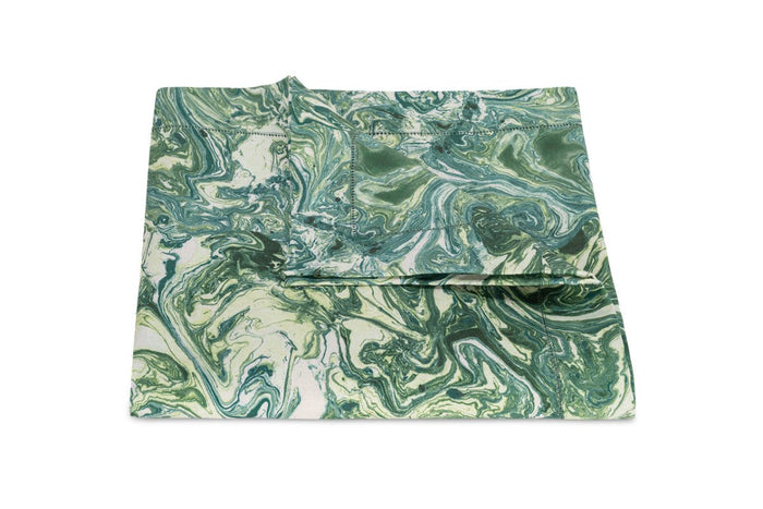 Matouk Schumacher Balthazar Emerald Green Tablecloths at Fig Linens and Home