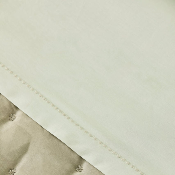 Flat Sheet Detail - Batiste Amande Bedding by Yves Delorme at Fig Linens and Home