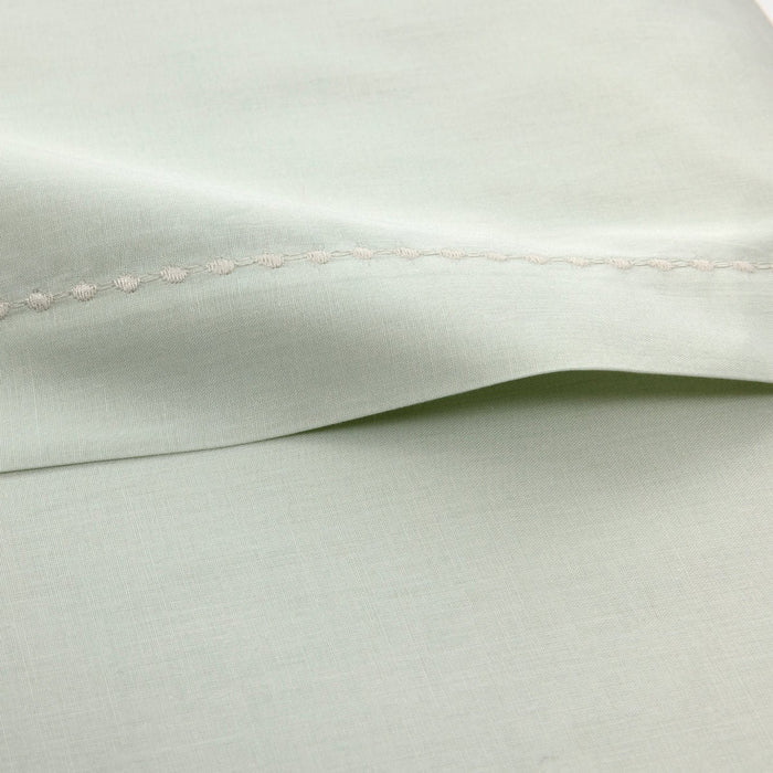 Flat Sheet Embroidery - Batiste Amande Bedding by Yves Delorme at Fig Linens and Home