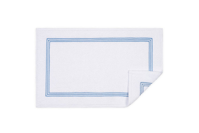 Bathroom Rug in Ocean Blue | Bel Tempo Bath Rug by Matouk at Fig Linens and Home