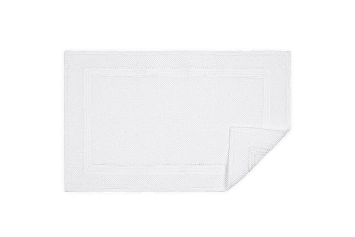 Bathroom Rug in White | Bel Tempo Bath Rug by Matouk at Fig Linens and Home