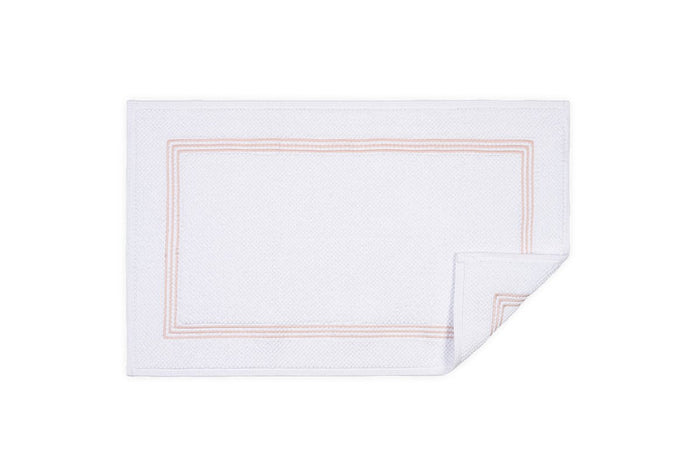 Bathroom Rug in Blush Pink | Bel Tempo Bath Rug by Matouk at Fig Linens and Home