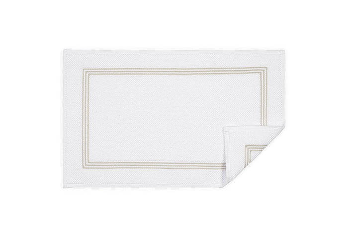 Bathroom Rug in Almond | Bel Tempo Bath Rug by Matouk at Fig Linens and Home