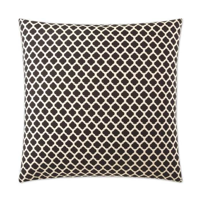 Beth Pillow in Black - front view, traditional design by D.V. KAP Home