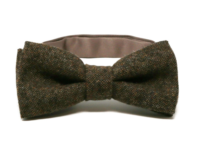Hanna Hats Bow Tie Tweed Brown