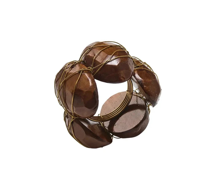 Burl Brown Napkin Ring | Kim Seybert at Fig Linens and Home