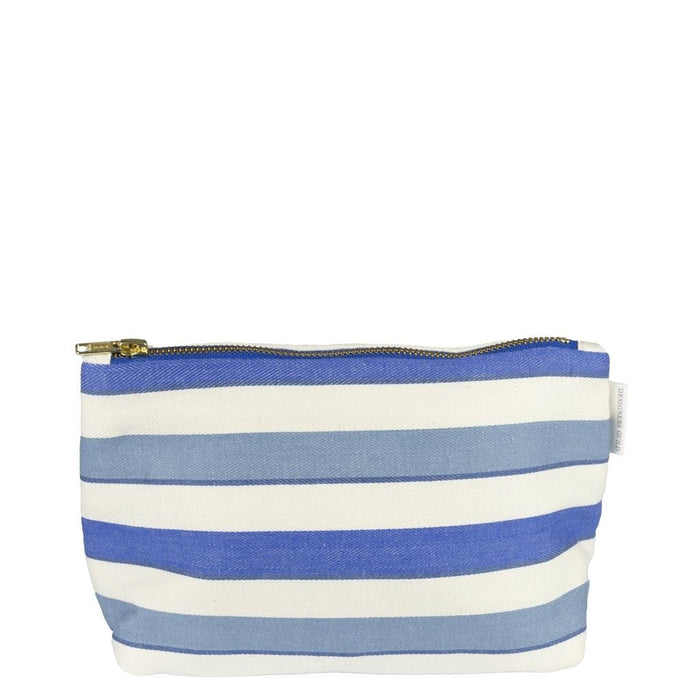 Burlington Stripe Cobalt Toiletry Bag - Designers Guild at Fig Linens and Home 155