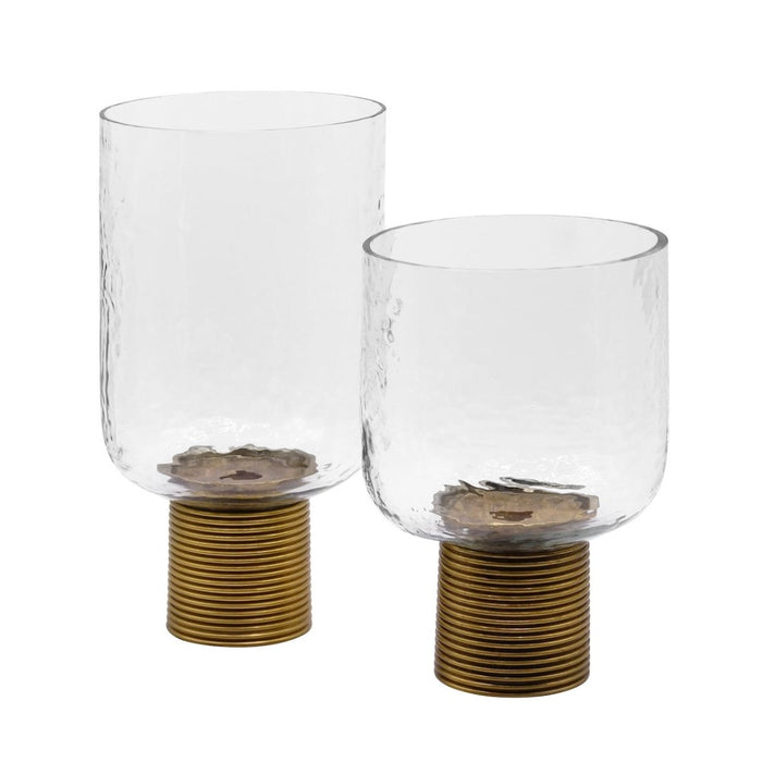 Cadey Small Candle Holder | Worlds Away Votive Candle Holder shown with Larger Cadey as a Pair