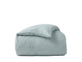 Duvet Cover - Coyuchi Cambria Embroidered 100% Organic Linen Pacific Blue Chambray Bedding