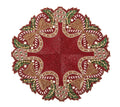 Candy Cane Bow Red/Green/Gold Placemat | Kim Seybert at Fig Linens and Home
