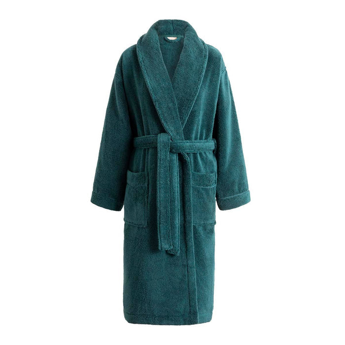 Caresse Dark Green Robe by Le Jacquard Francais at Fig Linens and Home
