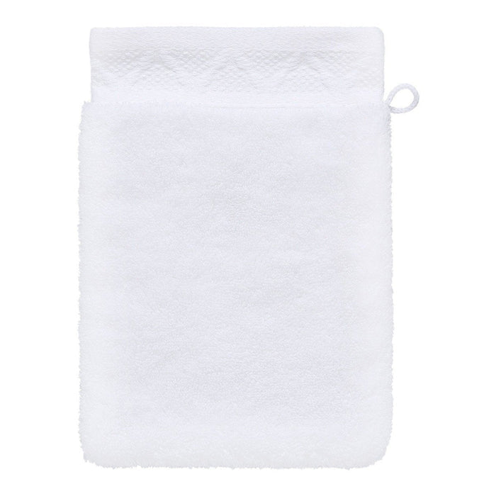 Le Jacquard Français | Caresse White Bath Collection | Fig Linens wash mitt
