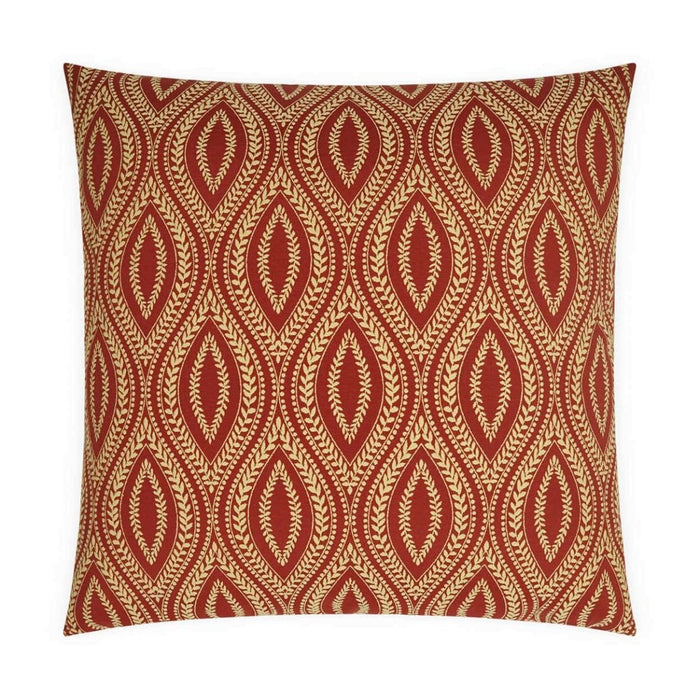 Carino Pillow in Paprika - front view, global red paprika design by D.V. KAP Home