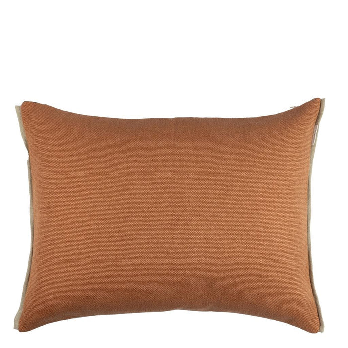 Carres ombres Terracotta Decorative Pillow - Designers Guild at Fig Linens and Home 53