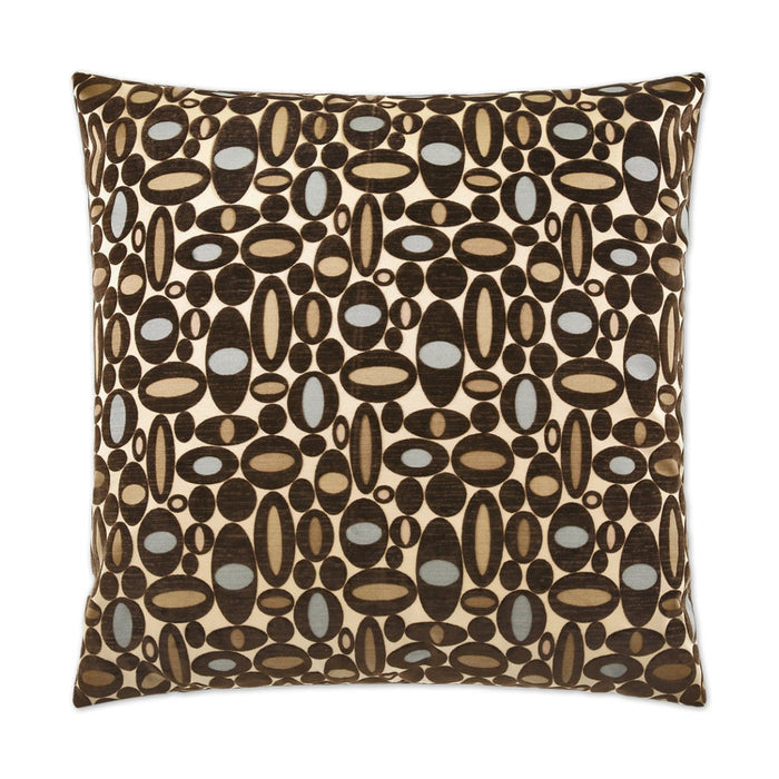 Centric Pillow in Aqua - front view, geometric turquoise and teal design by D.V. KAP Home