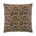 Centric Pillow in Mink - front view, geometric red design by D.V. KAP Home