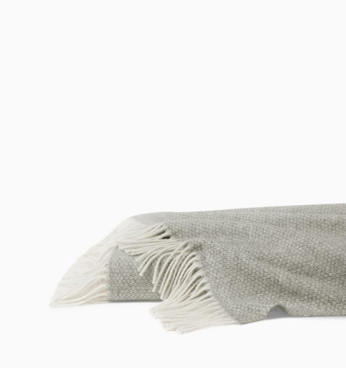 Sferra Linens Cervino Wool & Cashsmere Throw Blanket 51X70" Grey at Fig Linens and Home