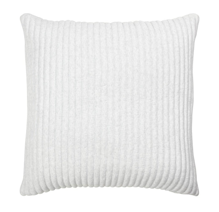 Charlton Cotton Jersey Channel Quilt Shams by Orchids Lux Home - White Euro Square Sham