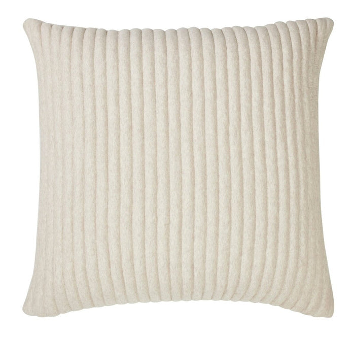 Charlton Cotton Jersey Channel Quilt Shams by Orchids Lux Home - Oatmeal Euro Sham