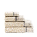 Charme Crème Bath Towels and Wash Cloths by Le Jacquard Francais at Fig Linens and Home - Stacked