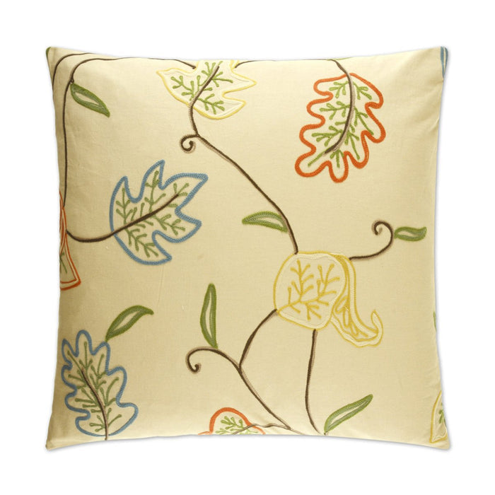 Chennai Pillow in Multi - front view, floral multi-color design by D.V. KAP Home