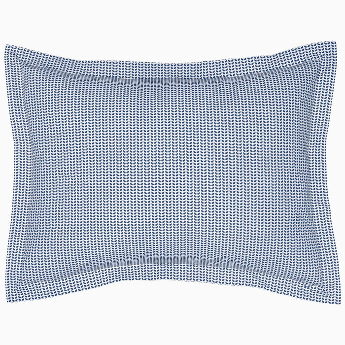 Cinde Navy Organic Sham by John Robshaw at Fig Linens and Home - 1