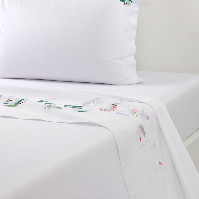 Yves Delorme Couture Clarte Bedding | Flat Sheet at Fig Linens and Home 1