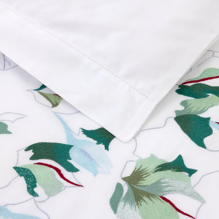 Yves Delorme Couture Clarte Bedding | Duvet Cover Detail View at Fig Linens and Home 1