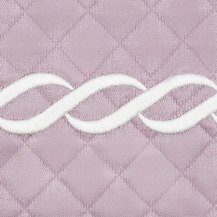 Matouk Classic Chain Scallop Matelasse Swatch Deep Lilac and Bone  | Matouk at Fig Linens and Home