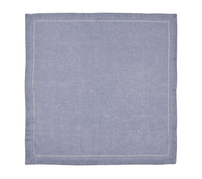 Classic Napkin in Dusty Blue | Set of 4 Napkins by Kim Seybert at Fig Linens and Home View 2