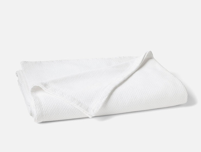 Blanket - Coyuchi Classic Organic Cotton Alpine White Blankets at Fig Linens and Home