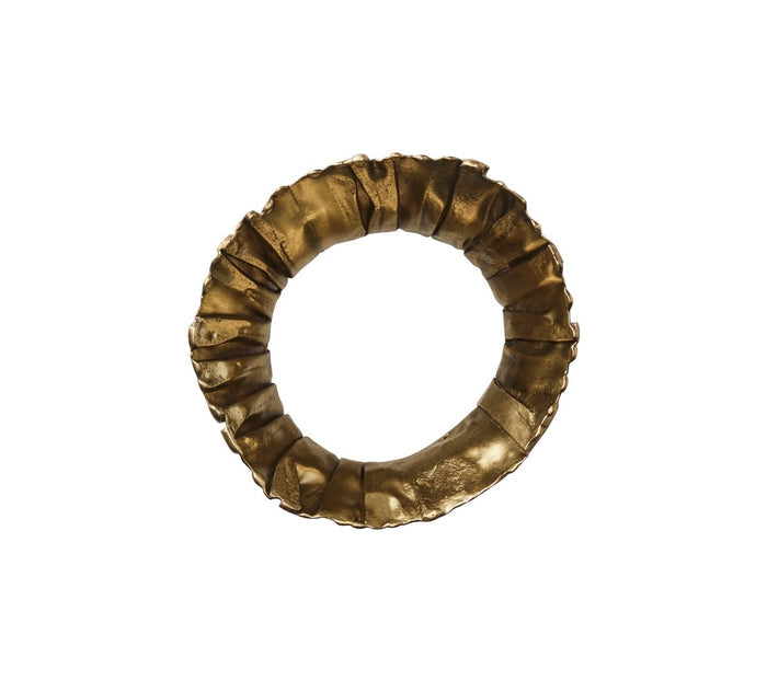 Clinched Napkin Ring in Gold & Silver Set of 4 by Kim Seybert 5