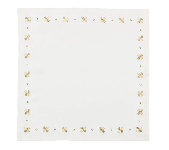 Clover White/Sage Napkin Detail 3 | Kim Seybert at Fig Linens and Home