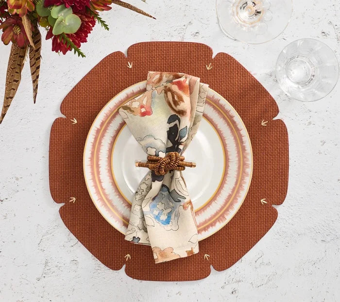 Coil Brown Napkin Ring Detail 2 | Kim Seybert at Fig Linens and Home