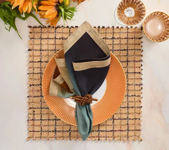 Coil Brown Napkin Ring Detail 3 | Kim Seybert at Fig Linens and Home