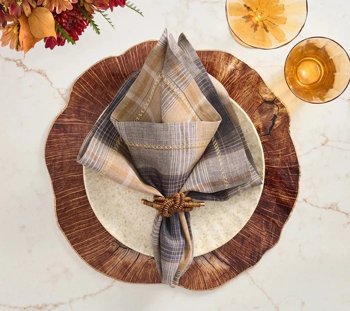 Coil Brown Napkin Ring Detail 4 | Kim Seybert at Fig Linens and Home