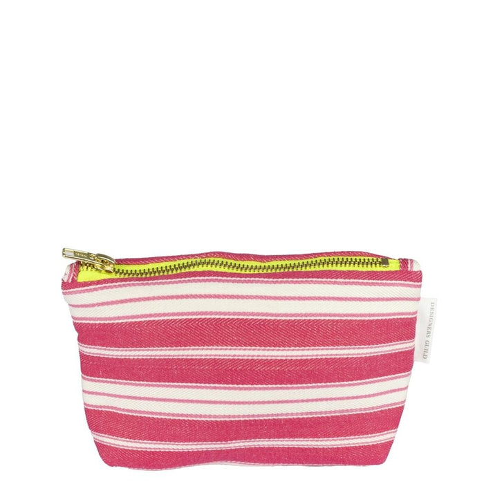 Conduit Stripe Fuchsia Toiletry Bag - Designers Guild at Fig Linens and Home 148