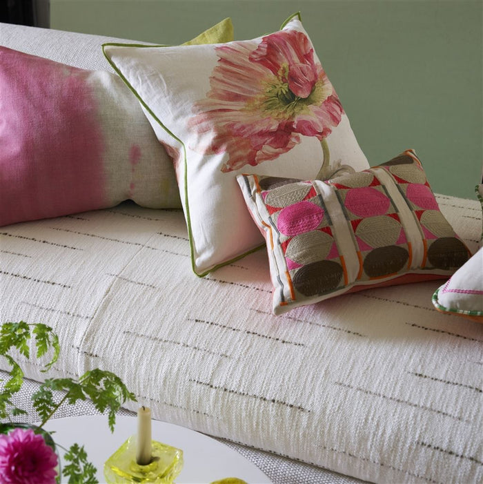 Coquelicot Coral Decorative Pillow - Designers Guild at Fig Linens and Home 96