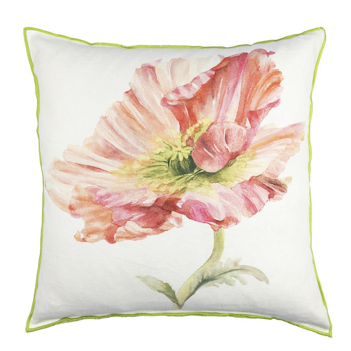 Coquelicot Coral Decorative Pillow - Designers Guild at Fig Linens and Home 98