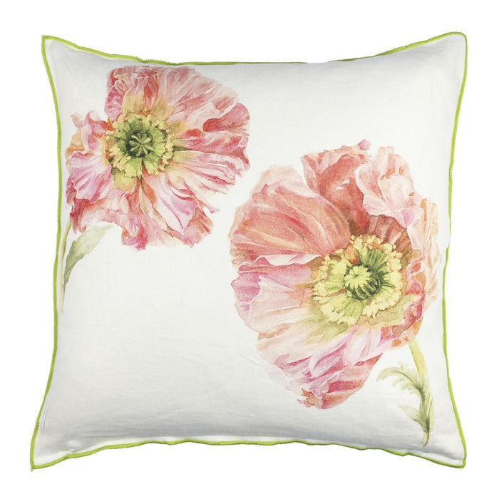Coquelicot Coral Decorative Pillow - Designers Guild at Fig Linens and Home 99