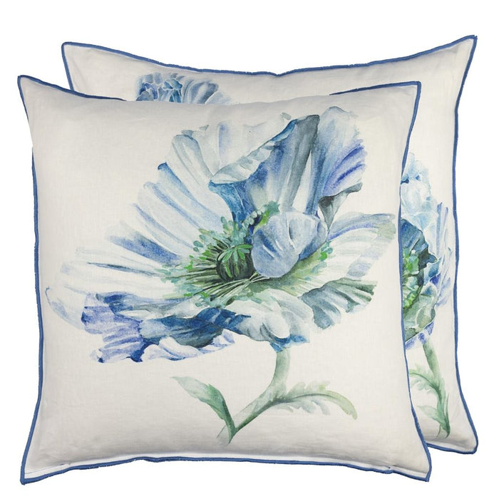 Coquelicot Delft Decorative Pillow - Designers Guild at Fig Linens and Home 18