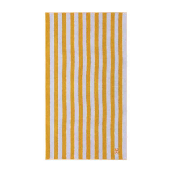 Corail Jacquard Beach Towel by Yves Delorme at Fig Linens and Home in Color Celeste - View 1