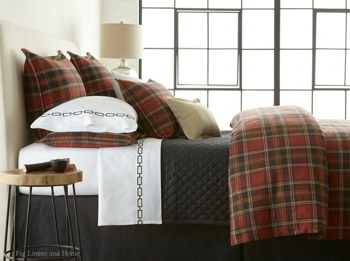 Cork Gemstone Plaid Bedding by Legacy Home at Fig Linens and Home - Tartan