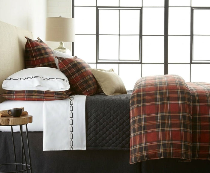 Cork Gemstone Plaid Bedding by Legacy Home Twin Duvet Cover 68" x 86" Gemstone at FIG LINENS AND HOME 2