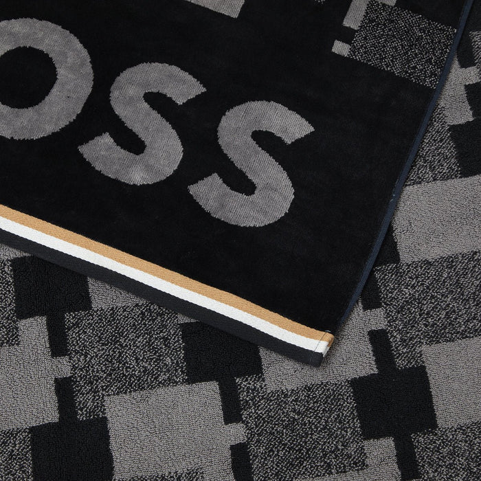 Cubo Jacquard Velour Beach Towel by Hugo Boss Home - Yves Delorme at Fig Linens and Home - Swatch