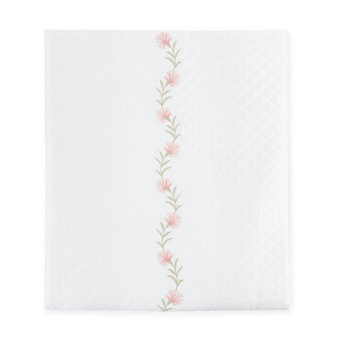 Daphne Matelassé in Peony Pink |  Matouk Coverlet at Fig Linens and Home