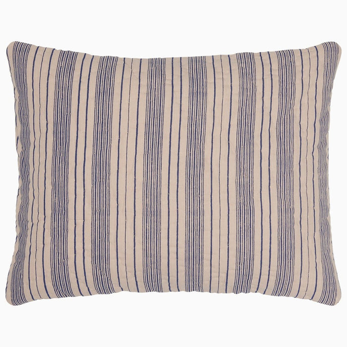 Darika Indigo Pillow Sham by John Robshaw at Fig Linens and Home - Front View