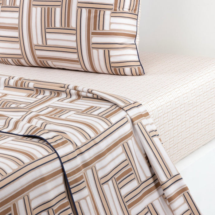 Dedale Flat Sheet King 106 x 118 Hugo Boss Home at Fig Linens and Home